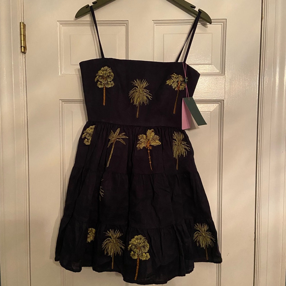 Agua by Agua Bendita Lima embroidered mini dress